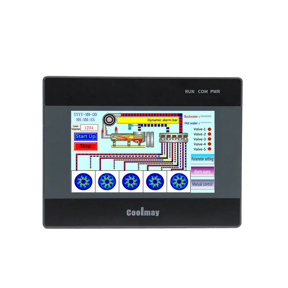 Compact LED display and programmable logic control integrated PLC