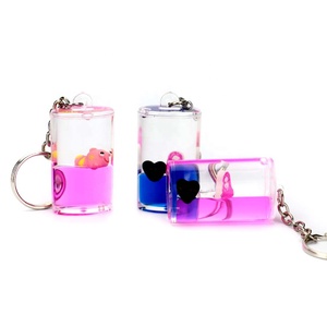 Biểu tượng tùy chỉnh Acrylic vòng chìa khóa với chất lỏng Floater khuyến mại Keychain và <span class=keywords><strong>Carabiner</strong></span> cho túi Mặt dây chuyền Keychain với thiết kế logo - Product Image 1