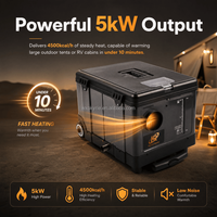 OkyRie Calentador Diésel Portátil 5KW Todo en Uno 12V 24V 220V TFT para RV, Camper, Camión, Tienda de Campaña y Uso Exterior
