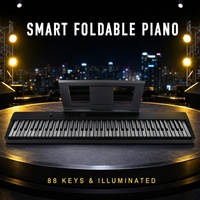 Piano numérique pliable Beisite S-281 Premium 88 touches lestées, MIDI, portable, avec mécanisme à marteaux et planche acoustique en bois massif