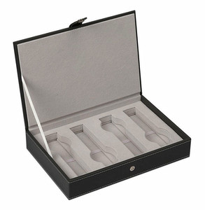 Luxury OEM Custom Packaging Box Leather Storage Travel Watch Case Watch Band Box
