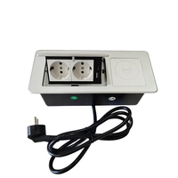 Jiaxin Universal-Steckdosenadapter mit Integrierter USB-Stromversorgung Ausklappbare Steckdose für Büromöbel Tischsteckdose