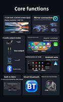 Layar IPS 11,26 inci CarPlay Dashboard Smart Screen Android OS Universal Fitment- Kamera Mundur Proyeksi Ponsel Navigator