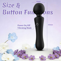 Vibrateur portable AV Wand avec logo personnalisé, 12 fréquences, puissant masseur corporel, étanche, rechargeable, en silicone, vibromasseur.