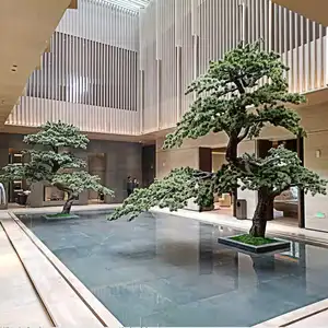 SPSS6 Large Outdoor Indoor Artificial Bonsai Tree 1m 2m 3m Green Artificial Pine Tree For Garden Centerpiece Decor