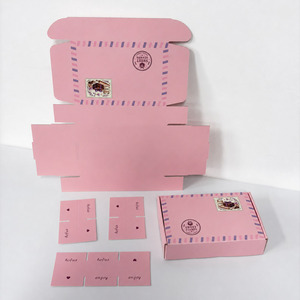 Großhandel Bedruckte LOGO-Versandtaschen Faltbare Geschenkpapierbox Karton-Versandverpackung Wellpappe-Versandboxen mit Einlage - Product Image 2