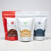 Sachet Ziplock Kraft Blanc Autoportant Épais, Taille Personnalisable, Anti-humidité, Qualité Alimentaire pour Emballage de Chewing-gum et Snacks