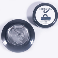 Vernis à ongles gel métallique style français KODIES GEL en gros sous marque privée, effet miroir argent chromé, lampe LED pour peinture DIY