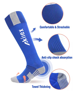 Wholesale Custom Logo Soccer <b>Socks</b> – Comfortable Cotton Nylon Knee High Knit for Youth and Adult Players - Product Image 6