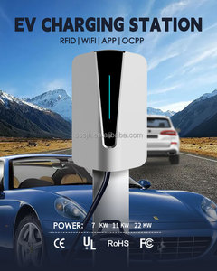 Nuovissima Colonnina di <span class=keywords><strong>Ricarica</strong></span> EV da 22KW con Schermo LED, Montaggio a Parete, Protezione IP65, per Uso Domestico e Commerciale - Product Image 4