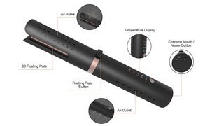 เครื่องหนีบผมไร้สาย USB แบบพกพา, เครื่องม้วนผมและเครื่องยืดผมลมเย็นแบบ2 in 1สำหรับเดินทาง - Product Image 2