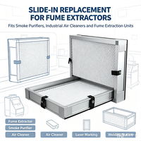 Penggantian Filter Hepa untuk Pure Air Fume Extractor XL500 S302 Laser CO2 Prefilter Filter Karbon 378*278*50&100mm