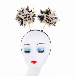 Artículos para Fiestas, Recuerdos, Accesorios de Disfraces para Niños, Diadema de Estrella de Cinco Puntas de Seda, Feliz Año Nuevo - Product Image 1