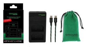 Chargeur PD double haute performance PATONA Premium : BLX-1, OM-1, inclus Câble USB-C double chargeur BLX-1 - Product Image 3