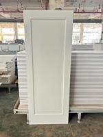 Porte en acier blanc laqué, design affleurant, pour hôtels modernes, adaptée au marché américain et canadien