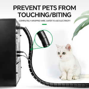 Bande de protection spirale noire flexible LTS de 42 mm de diamètre pour l'organisation et l'isolation des câbles, gaine de câble en <span class=keywords><strong>PE</strong></span> pour réparations de câbles - Product Image 3