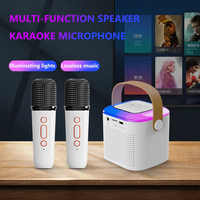 Sistema de Karaoke Y1 KTV para Fiestas en Casa, Altavoz Bluetooth, Compatible con Reproducción de Música desde Tarjetas USB y TF, Luz RGB Colorida, Micrófono Inalámbrico