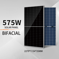 Panneau solaire bifacial canadien 550W Solar Planet Panneau solaire en stock à demi-cellules mono perc haute efficacité de type N