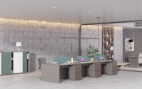 Meubles de bureau modernes professionnels, bureau de direction en MFC E1, bureau d'ordinateur commercial personnalisable, bureau extensible