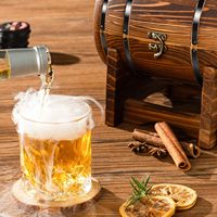 Coffrets cadeaux de fumeur de whisky haut de gamme avec 6 moules en bois et en glace pour cadeau masculin, fête des pères, anniversaire