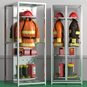 Innovador Soporte Giratorio de Doble Cara para Trajes de Bombero, Almacenamiento para Uniformes de Bomberos, Uso en Oficina, Modelo LC 02 - Product Image 2