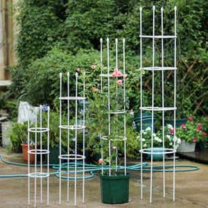 Hochleistungs-Tomaten käfig aus verzinktem Stahl Kunststoff-Tomaten pflanzen käfig Konischer Gitterkletterpflanzen-Unterstützer rahmen - Product Image 6