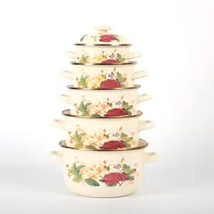 Juego <span class=keywords><strong>de</strong></span> <span class=keywords><strong>Ollas</strong></span> <span class=keywords><strong>de</strong></span> Cocina <span class=keywords><strong>de</strong></span> <span class=keywords><strong>Porcelana</strong></span> Esmaltada <span class=keywords><strong>de</strong></span> Buen Diseño, 16 18 20 22 24 26, Juego <span class=keywords><strong>de</strong></span> Cacerolas Esmaltadas <span class=keywords><strong>de</strong></span> Buen Diseño - Product Image 4