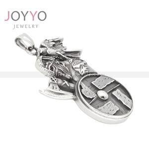 Kalung Raven pria liontin besi tahan karat Axe prajurit <span class=keywords><strong>Viking</strong></span> kustom profesional untuk perhiasan jimat <span class=keywords><strong>Viking</strong></span> - Product Image 5