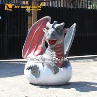 Mon Dino AW005, dragon animatronique mignon et attrayant pour le jardin, avec œuf, à vendre