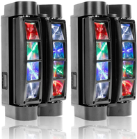 Mini projecteur LED araignée rotatif Base Disco 8x3W DMX512, faisceau LED mobile pour scène, DJ, bar, club