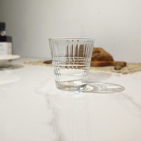 Vente en gros de tasses classiques en verre trempé de 260 ml, compatibles lave-vaisselle, empilables, sans pied, sans couvercle, pour la maison, les restaurants, les hôtels