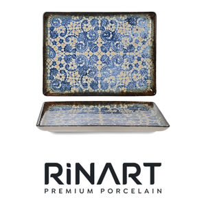 Bandeja Rectangular Rinart Bluet, Impresión Digital Premium, Porcelana Fina, 23 x 17 cm, para Restaurantes, Servicios de Catering, Hoteles, Venta al por Mayor - Product Image 3