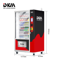 Distributeur automatique combiné WIFI DKM vendant des en-cas et des boissons fraîches, distributeur automatique pour articles de vente au détail