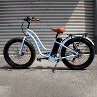 Cruiser 48V 350W 500W vélo électrique à gros pneus 26 pouces X 4.0 pouces 7 vitesses 35 Km/H Ebike pour femmes hommes