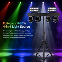 Barre de lumière LED HAT 4x40W RGBW 4-en-1 pour scène, effet Wash Beam Strobe, tête mobile rotative indépendante, pour scène et DJ