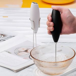 Wsy674 Mousseur à lait électrique portatif en acier inoxydable avec support, fouet à matcha, mélangeur de boissons et mousseur à café - Product Image 3