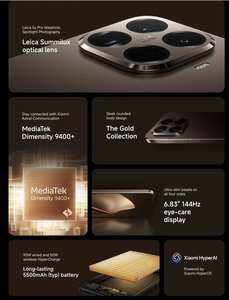 Ultima Versione Globale 2025 <span class=keywords><strong>Xiaomi</strong></span> 15T <span class=keywords><strong>Pro</strong></span> Smartphone con Dimensity 9400+/Display AMOLED da 6,83\" 120Hz/ Batteria 5500mAh Ricarica 90W - Product Image 4