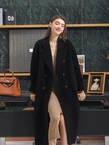 Abbigliamento invernale da donna di alta qualità cappotto di <span class=keywords><strong>lana</strong></span> da donna cappotto da donna fatto a mano <span class=keywords><strong>in</strong></span> <span class=keywords><strong>lana</strong></span> di Cashmere Double face lungo da donna - Product Image 6