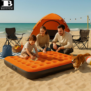 Lit <span class=keywords><strong>de</strong></span> camping gonflable portable avec pompe USB intégrée rechargeable, <span class=keywords><strong>matelas</strong></span> pneumatique pour invités, idéal pour l'extérieur, la maison et les voyages - Product Image 6