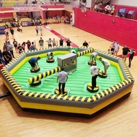 Structure gonflable de saut sportif, arènes sportives gonflables, parcours d'obstacles, équipement pour événements d'entreprise et concours, machine Meltdown