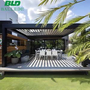 Pérgola <span class=keywords><strong>de</strong></span> <span class=keywords><strong>Aluminio</strong></span> Resistente <span class=keywords><strong>para</strong></span> Exteriores, con Techo <span class=keywords><strong>de</strong></span> Láminas Giratorias, Impermeable, <span class=keywords><strong>para</strong></span> Área <span class=keywords><strong>de</strong></span> Barbacoa, <span class=keywords><strong>Precios</strong></span> <span class=keywords><strong>de</strong></span> Fábrica - Product Image 2