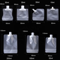 Sac de buse liquide portable réutilisable Transparent Mositure preuve en plastique emballage cosmétique bec debout sac pochette pour détergent