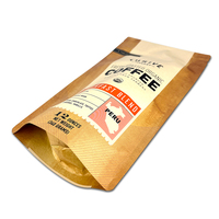 Sachets Doypack en papier kraft avec fenêtre en film métallisé ou PE, fermeture éclair, thermoscellables, 12x20cm, personnalisables avec logo