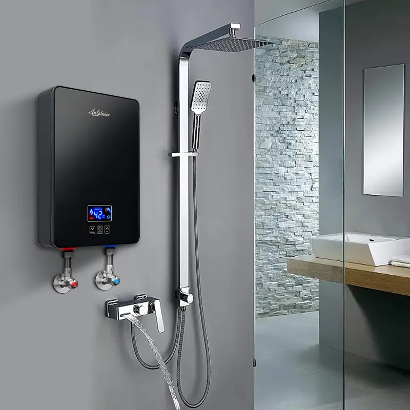6kW घर उपकरण के लिए आसान स्थापना बाथरूम त्वरित विद्युत tankless वॉटर हीटर गर्म पानी की बौछार
