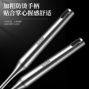 Passoire en acier inoxydable 304 à long manche anti-brûlure pour nouilles, raviolis et fritures - Product Image 1