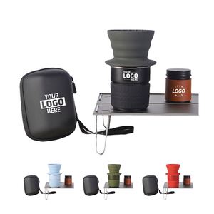 Logo personnalisé, prix attractif, ensemble de tasses à café pliables en silicone rétractables de 260 ml pour les activités de plein air et les voyages - Product Image 2