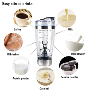 450ml Electric Protein <b>Shaker</b> <b>Bottle</b>, USB Rechargeable Magnetic Auto Mixing Cup with Scale for Gym Coffee Milkshake Meal Prep - Product Image 4