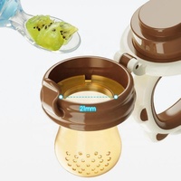 Vente en gros de sucettes en silicone pour bébé, tétine à fruits en forme de lion, sucette à fruits pour nourrissons, distributeur de fruits en silicone pour bébé