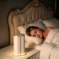 Diffuseur d'arômes intelligent à double bouteille, dernière conception, contrôle par application, sans eau, à nébulisation d'huile, avec port Type-C pour la maison, le bureau et l'hôtel