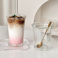 Tasse à eau simple à bouche inversée Différentes capacités Tasse transparente Verres à café au lait avec logo personnalisé